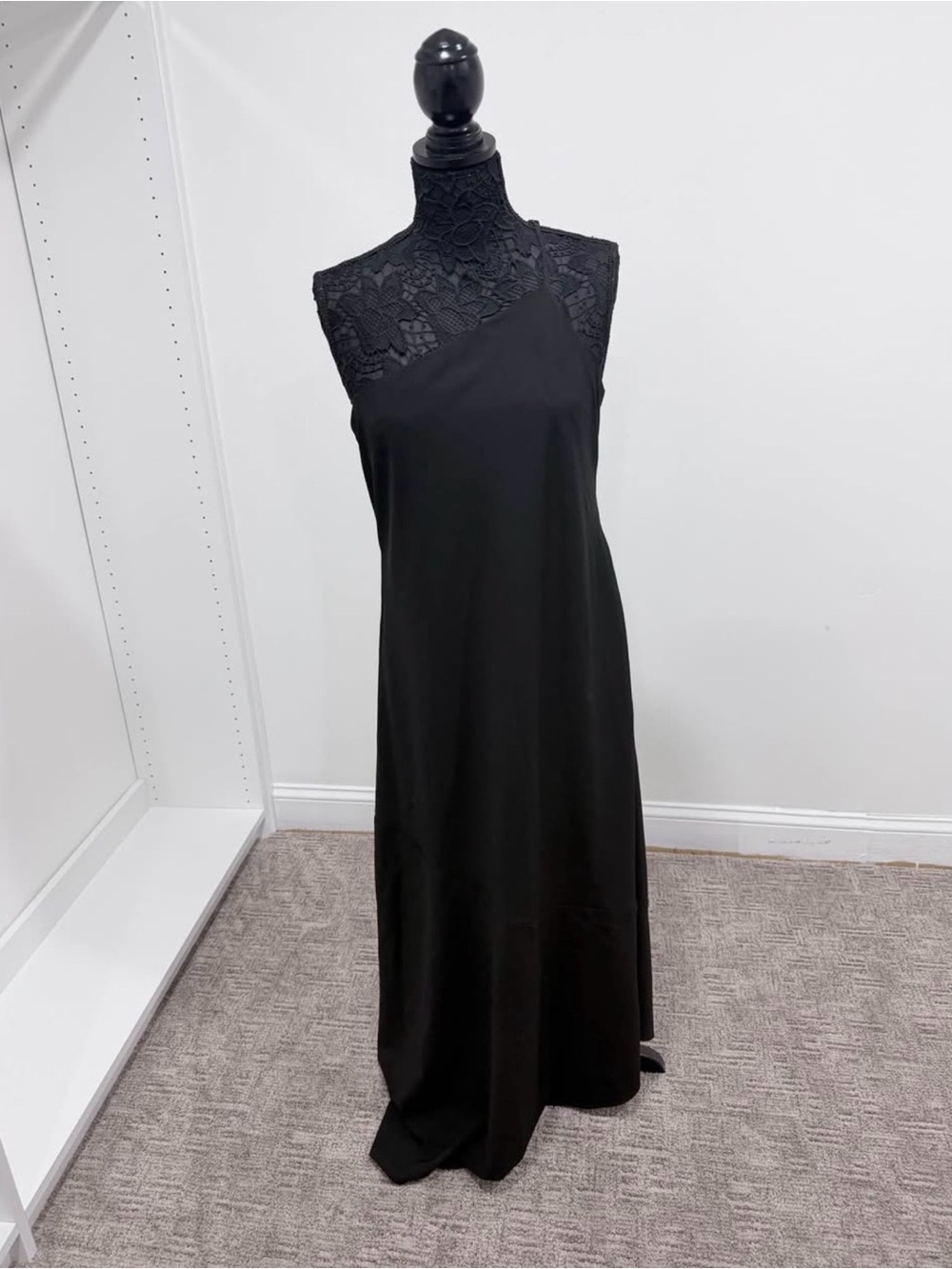 Banana Republic Black Lace Yoke Maxi Dress